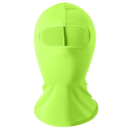 Summer UV Protection Balaclava for Children Breathable Ice Silk Outdoor Cycling Face Mask - Fluorescent Green - 1