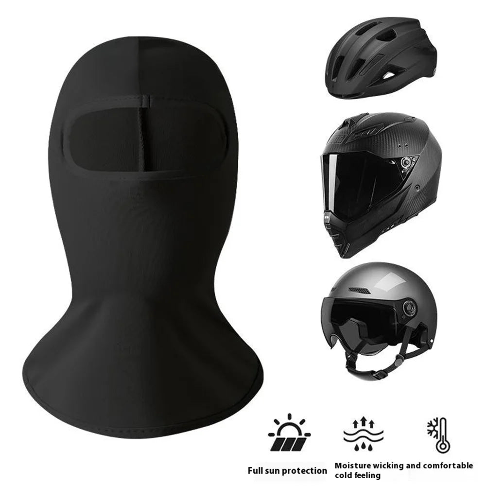 Summer UV Protection Balaclava for Children Breathable Ice Silk Outdoor Cycling Face Mask - Fluorescent Green - 2