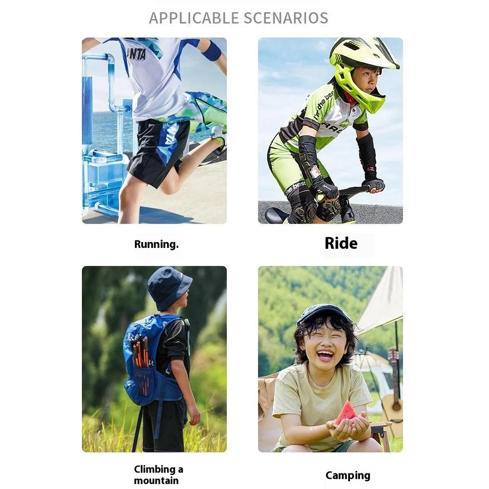 Summer Breathable Ice Silk Kids Sun Protection Cycling Face Mask High Elasticity Motorcycle Balaclava - Camouflage Sky Blue - 6