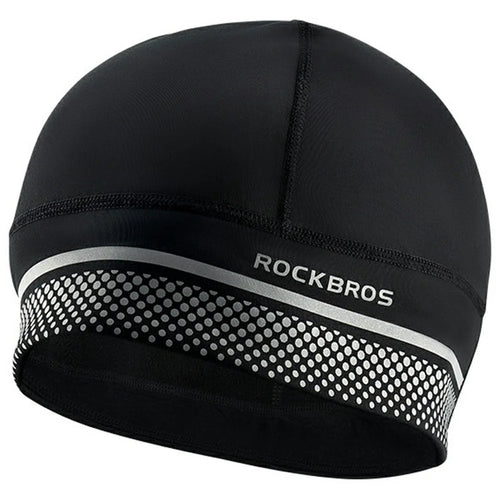 ROCKBROS Winter Cycling Cap Ear Warmer Headcover Outdoor Sports Windproof Fleece Bike Hat - Black - 1