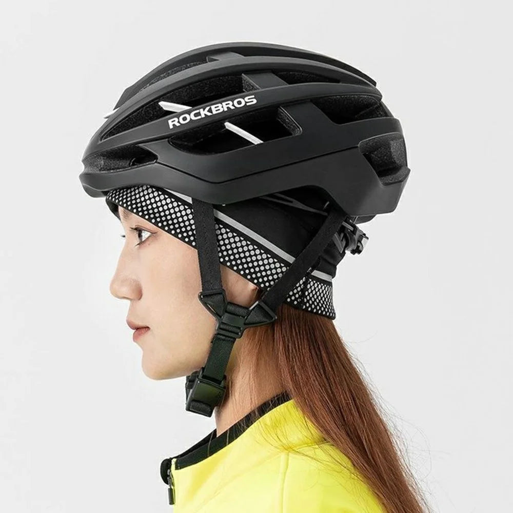 ROCKBROS Winter Cycling Cap Ear Warmer Headcover Outdoor Sports Windproof Fleece Bike Hat - Black - 7