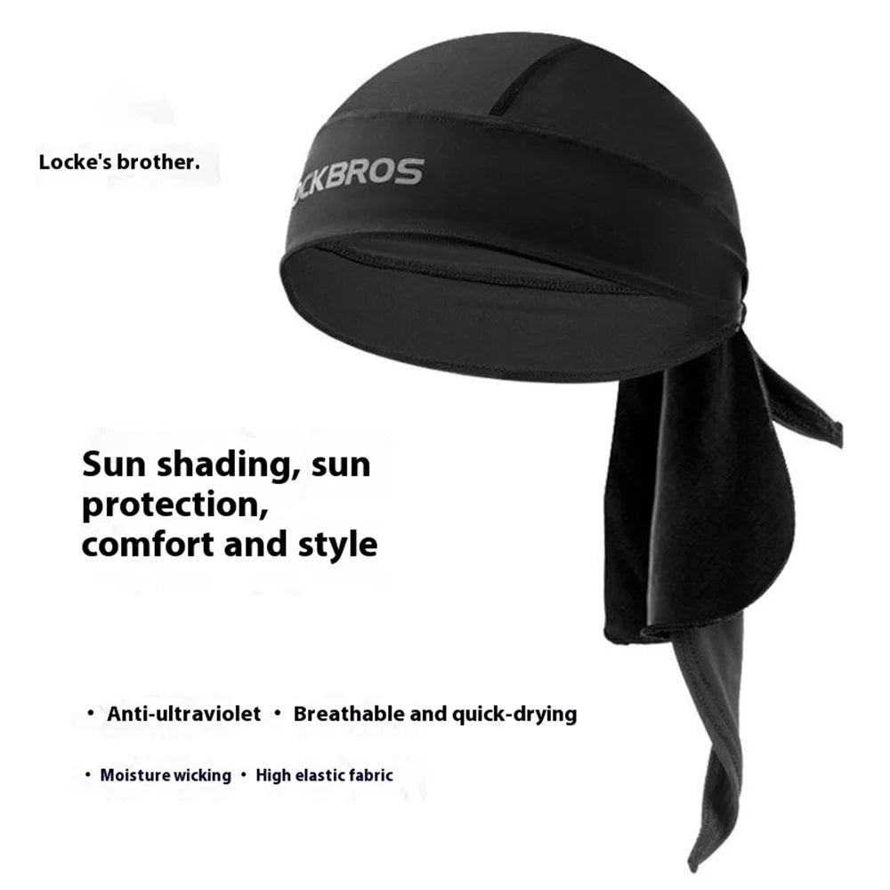ROCKBROS Ice Silk Sun Protection Head Cover Motorcycle Fishing Cycling Gear for Men / Women Summer - Black - 2