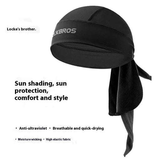 ROCKBROS Ice Silk Sun Protection Head Cover Motorcycle Fishing Cycling Gear for Men / Women Summer - Black - 2