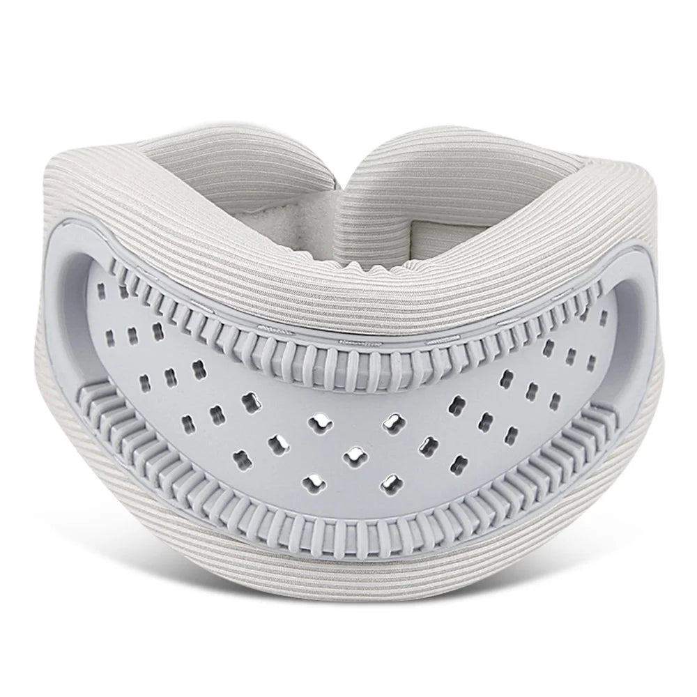 022 Hollow Neck Support Pillow Cervical Collar Memory Foam Cushion for Pain Relief Injury Recovery - Grey - 1