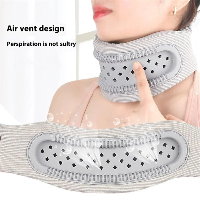 022 Hollow Neck Support Pillow Cervical Collar Memory Foam Cushion for Pain Relief Injury Recovery - Grey - 3