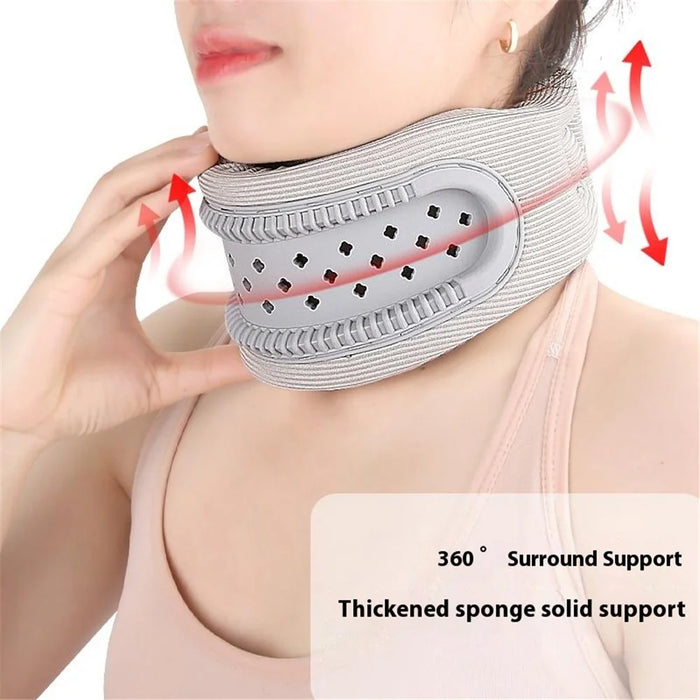 022 Hollow Neck Support Pillow Cervical Collar Memory Foam Cushion for Pain Relief Injury Recovery - Grey - 4