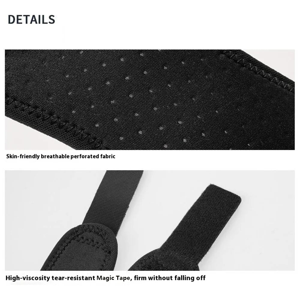 GOUNOD 1 Pair Sports Knee Brace Band Silicone Shock Absorbing Patella Support Strap for Running Basketball - Black - 6