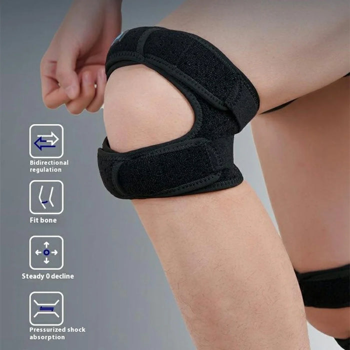 GOUNOD HJ126 1Pc Sports Knee Strap Shock Absorbing Patella Support for Running / Basketball / Fitness - Black - 3