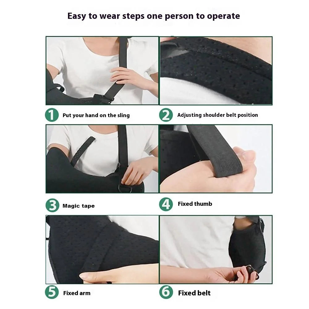 YF-JS025 Arm Sling for Joint Dislocation Shoulder Elbow Bone Fixation Breathable Anti Chafing Fracture Support Brace - M - 5