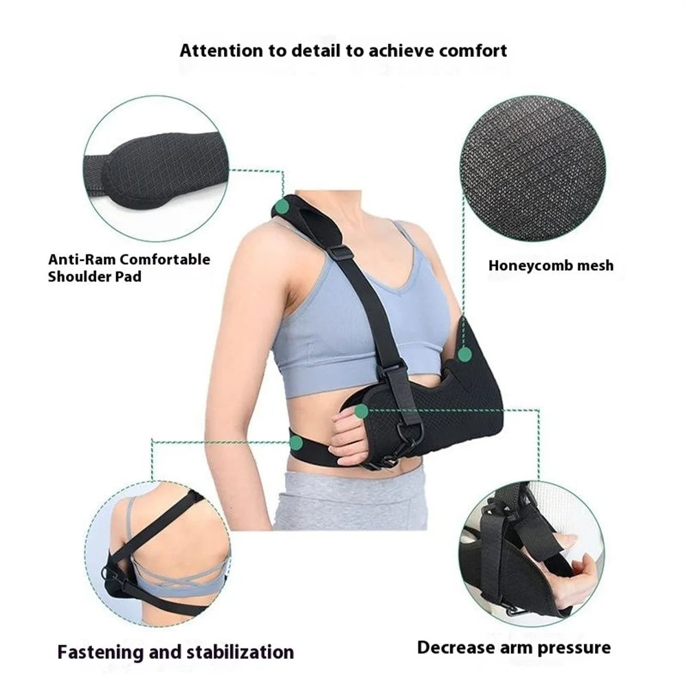 YF-JS025 Arm Sling for Joint Dislocation Shoulder Elbow Bone Fixation Breathable Anti Chafing Fracture Support Brace - M - 7