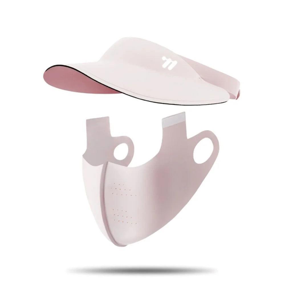 WEST BIKING YP0201466 Outdoor Sports Cycling Mask Cap Detachable 2 in 1 Sun Hat Face Cover - Pink - 1