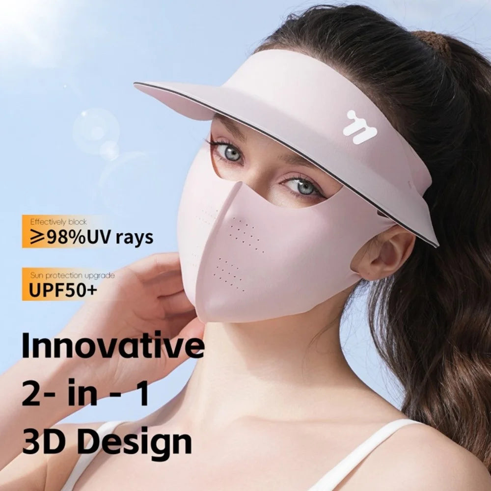WEST BIKING YP0201466 Outdoor Sports Cycling Mask Cap Detachable 2 in 1 Sun Hat Face Cover - Pink - 4