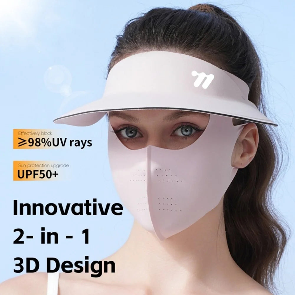 WEST BIKING YP0201466 Outdoor Sports Cycling Mask Cap Detachable 2 in 1 Sun Hat Face Cover - Pink - 5