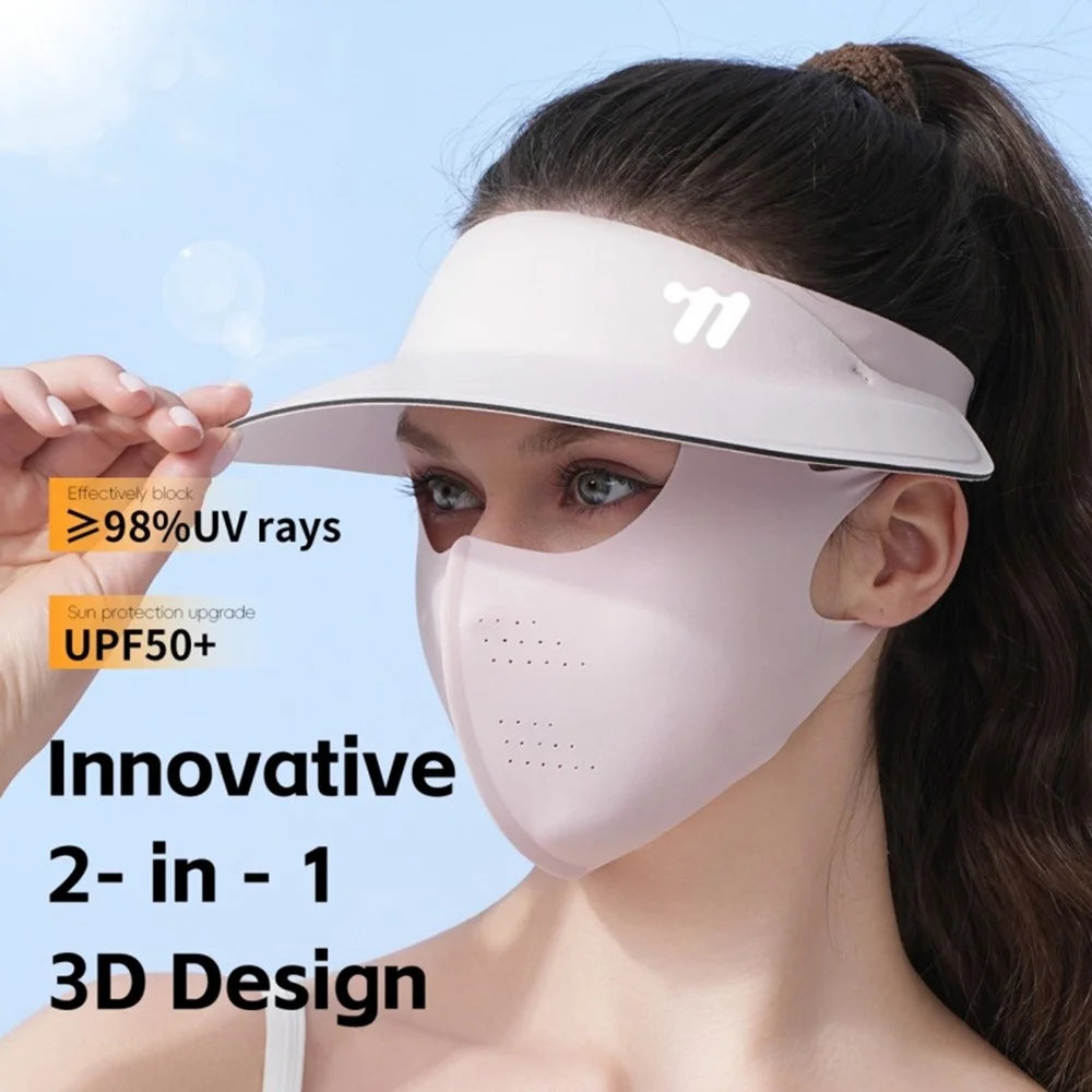 WEST BIKING YP0201466 Outdoor Sports Cycling Mask Cap Detachable 2 in 1 Sun Hat Face Cover - Pink - 6