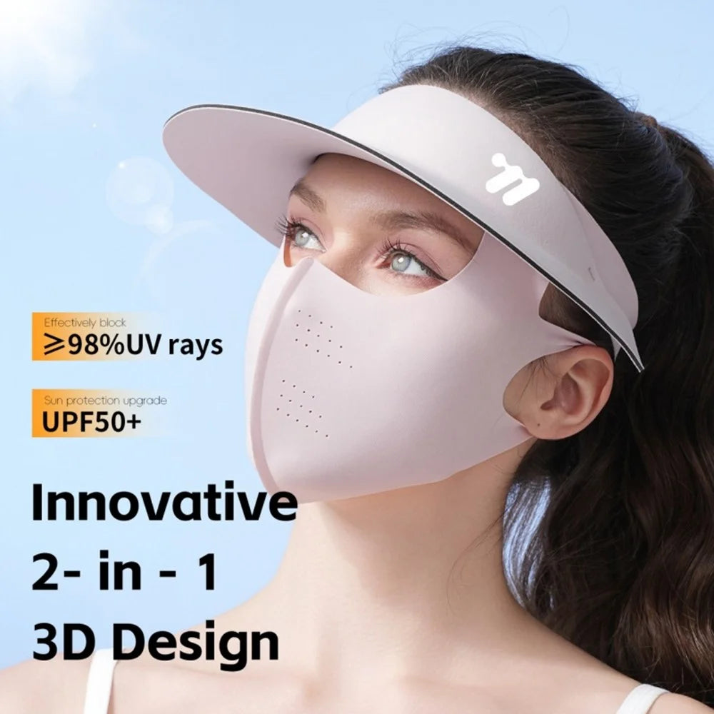 WEST BIKING YP0201466 Outdoor Sports Cycling Mask Cap Detachable 2 in 1 Sun Hat Face Cover - Pink - 7