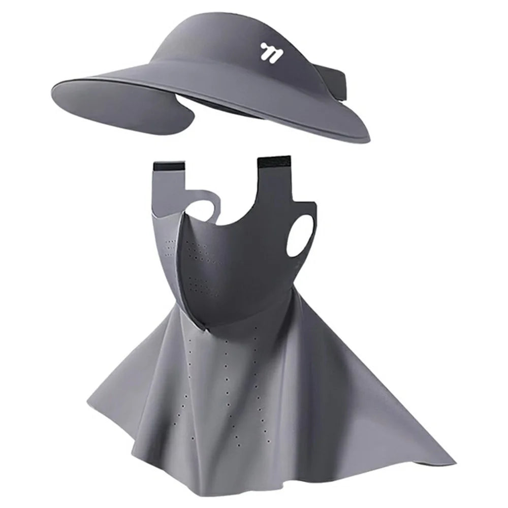 WEST BIKING YP0201467 Summer Sun Protection Detachable Sun Hat Face Shoulder Cover for Cycling Hiking Fishing Outdoor Sports - Dark Grey - 1