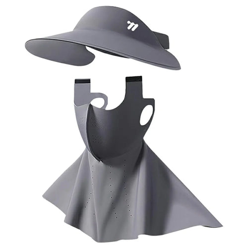 WEST BIKING YP0201467 Summer Sun Protection Detachable Sun Hat Face Shoulder Cover for Cycling Hiking Fishing Outdoor Sports - Dark Grey - 1