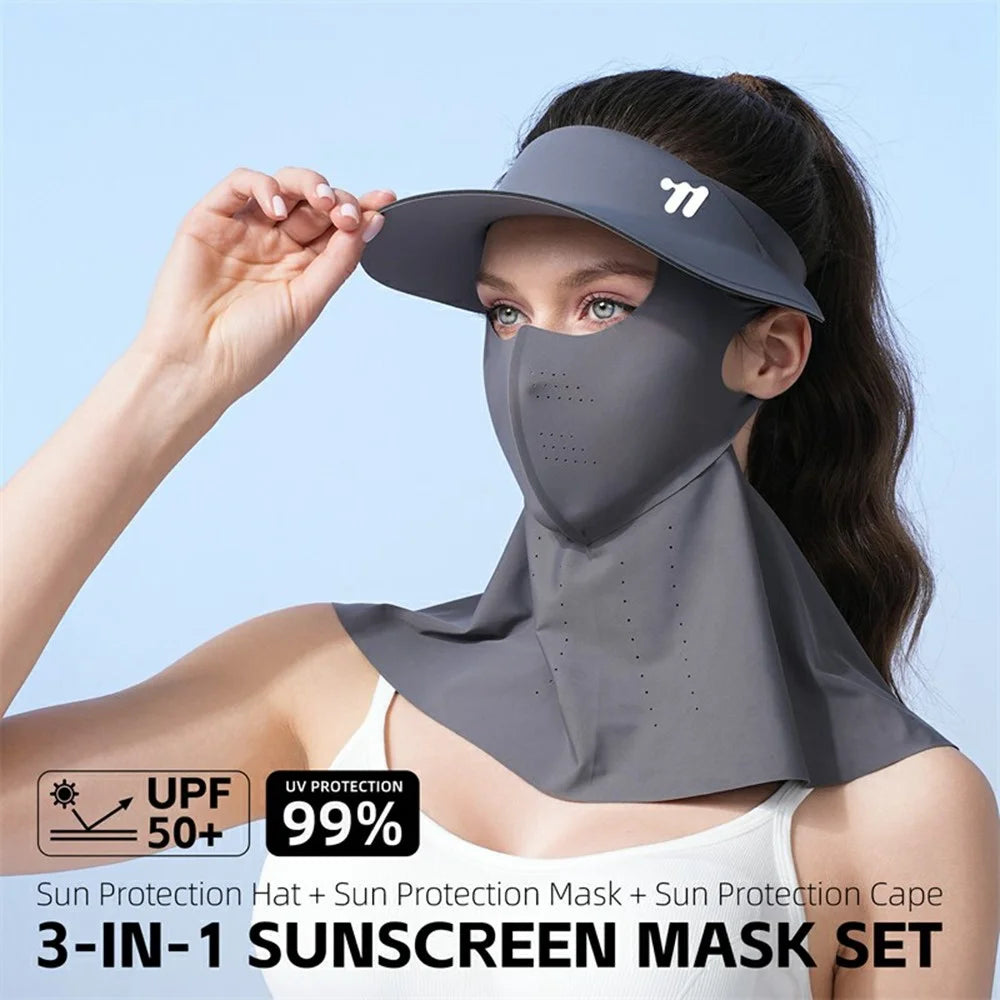 WEST BIKING YP0201467 Summer Sun Protection Detachable Sun Hat Face Shoulder Cover for Cycling Hiking Fishing Outdoor Sports - Dark Grey - 2