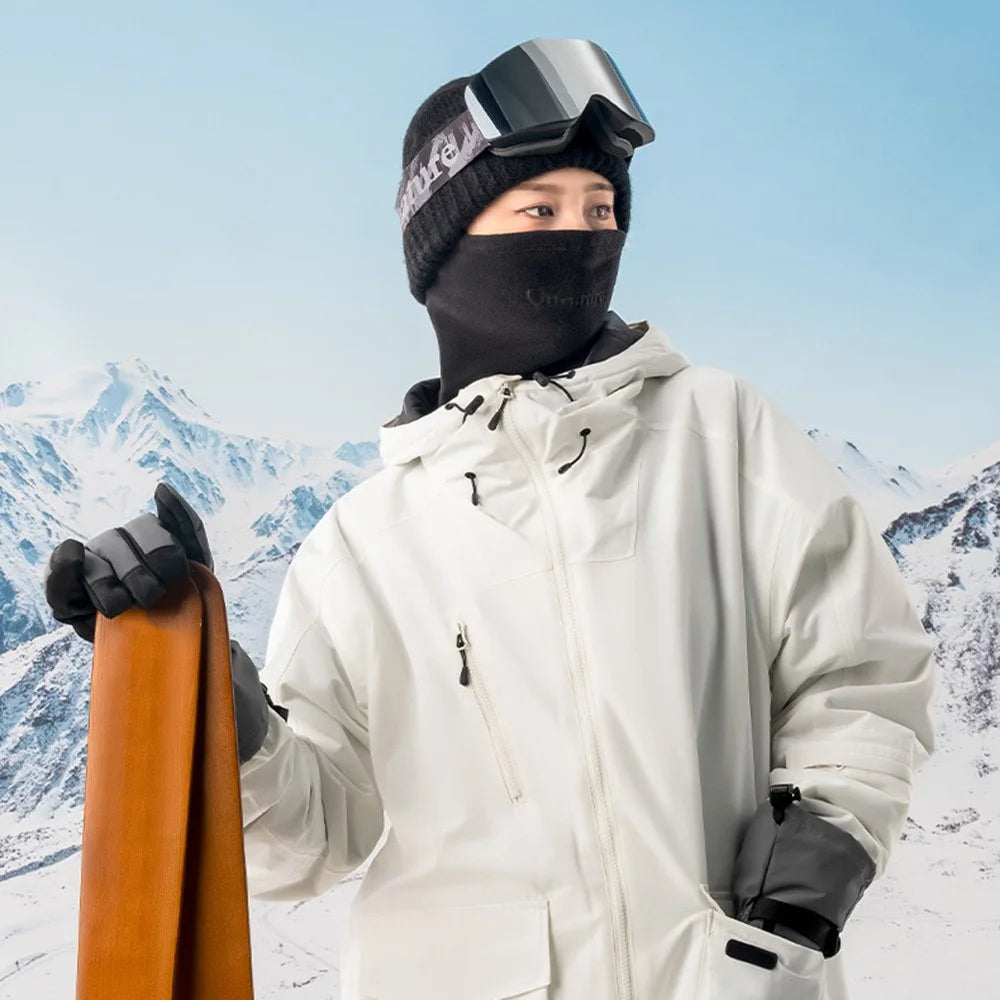 QUNATURE 11230015 Skiing Cycling Outdoor Fleece Neck Gaiter Balaclava Warm Windproof Face Mask - Black / S - 4