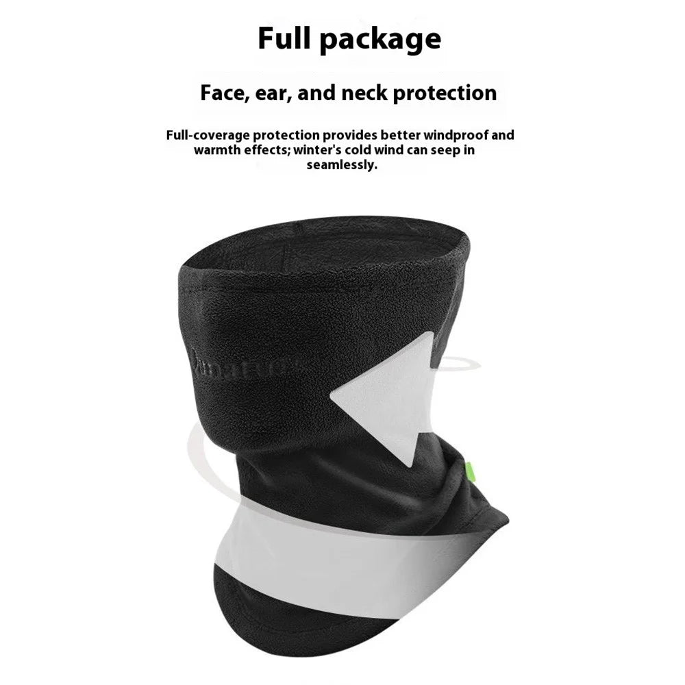 QUNATURE 11230015 Skiing Cycling Outdoor Fleece Neck Gaiter Balaclava Warm Windproof Face Mask - Black / S - 5