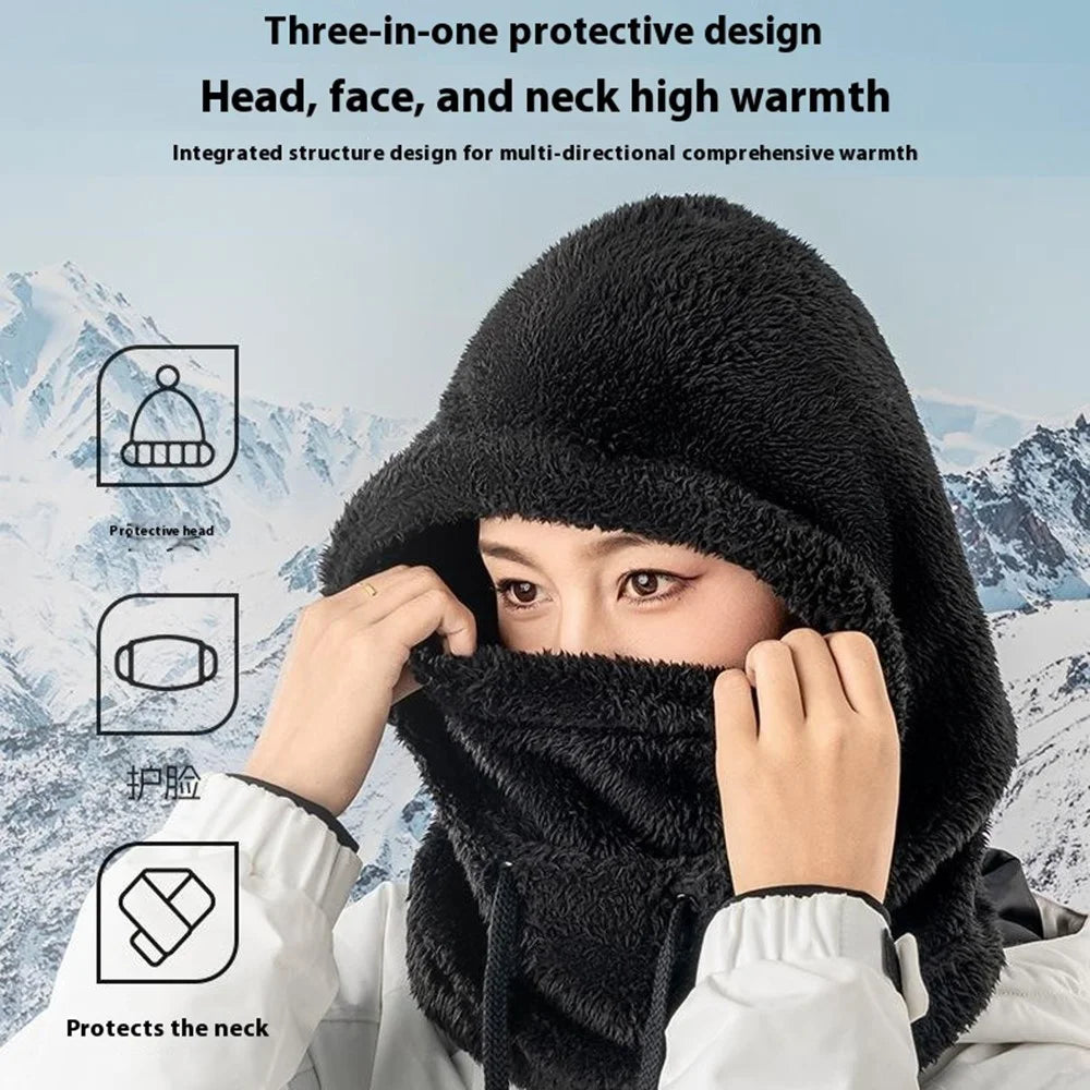 QUNATURE 13230021 014-YPP100 Thermal Ski Balaclava Skiing Cycling Fleece Full Face Mask Winter Headwear - Black / M - 2
