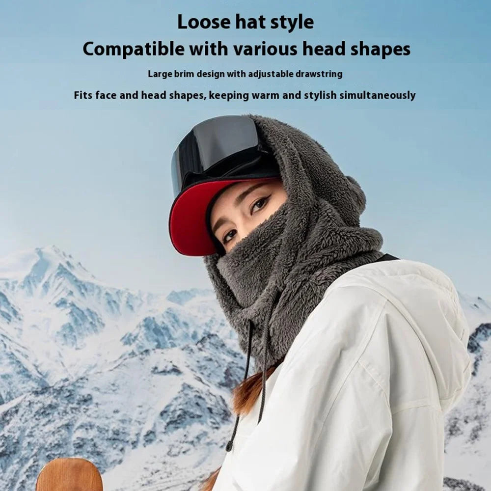 QUNATURE 13230021 014-YPP100 Thermal Ski Balaclava Skiing Cycling Fleece Full Face Mask Winter Headwear - Black / M - 4