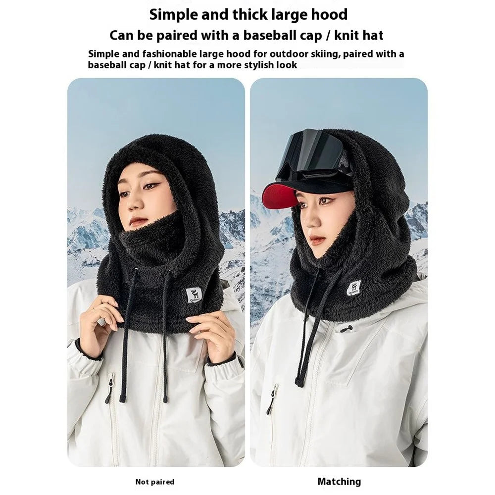 QUNATURE 13230021 014-YPP100 Thermal Ski Balaclava Skiing Cycling Fleece Full Face Mask Winter Headwear - Black / M - 5