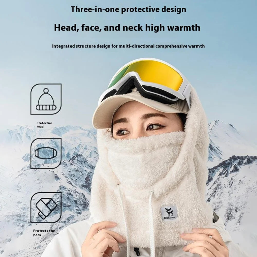 QUNATURE 13230021 014-YPP100 Thermal Ski Balaclava Skiing Cycling Fleece Full Face Mask Winter Headwear - Black / M - 7