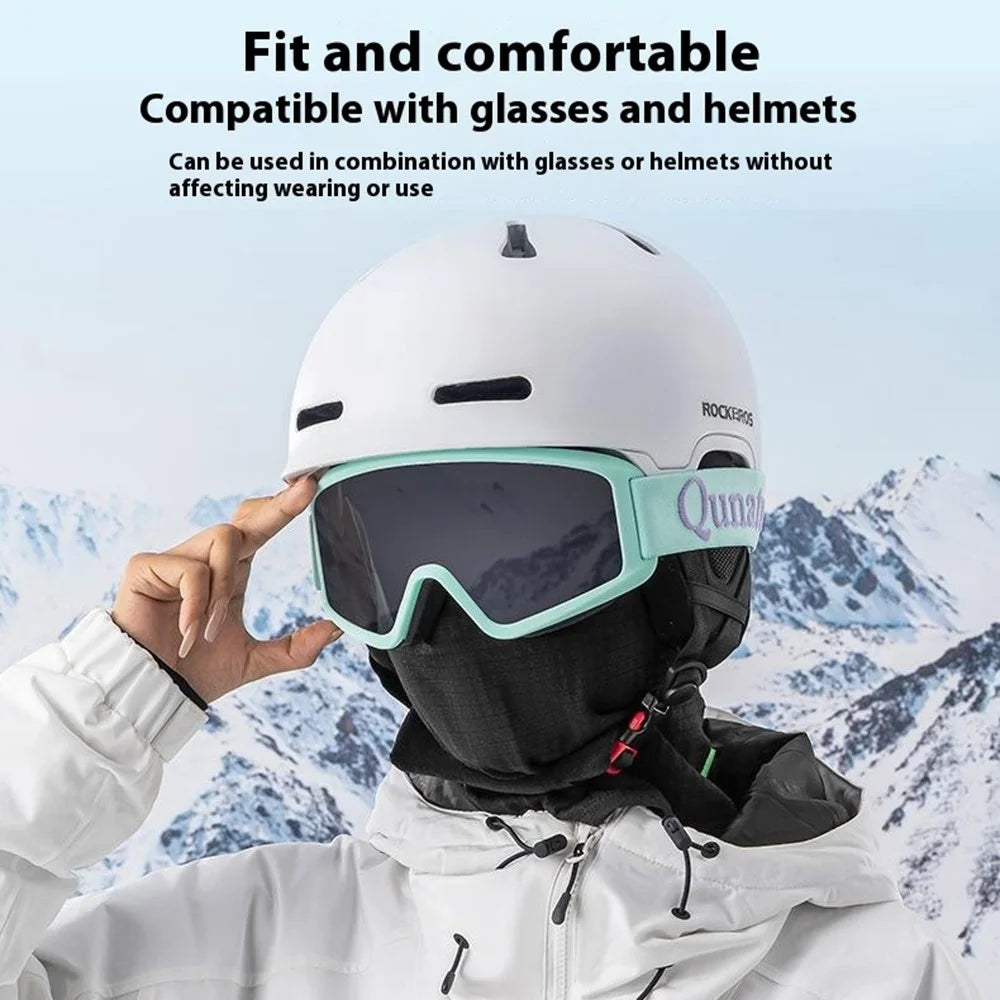 QUNATURE 13230022 014-YPP101 Winter Ski Mask Balaclava Fleece Cycling Motorcycle Riding Full Face Cover Neck Warmer - Black / M - 3