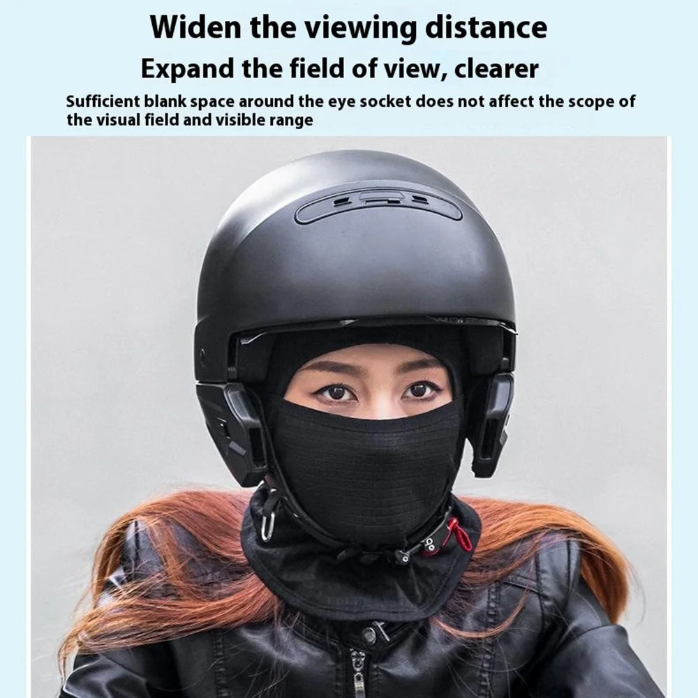 QUNATURE 13230022 014-YPP101 Winter Ski Mask Balaclava Fleece Cycling Motorcycle Riding Full Face Cover Neck Warmer - Black / M - 4