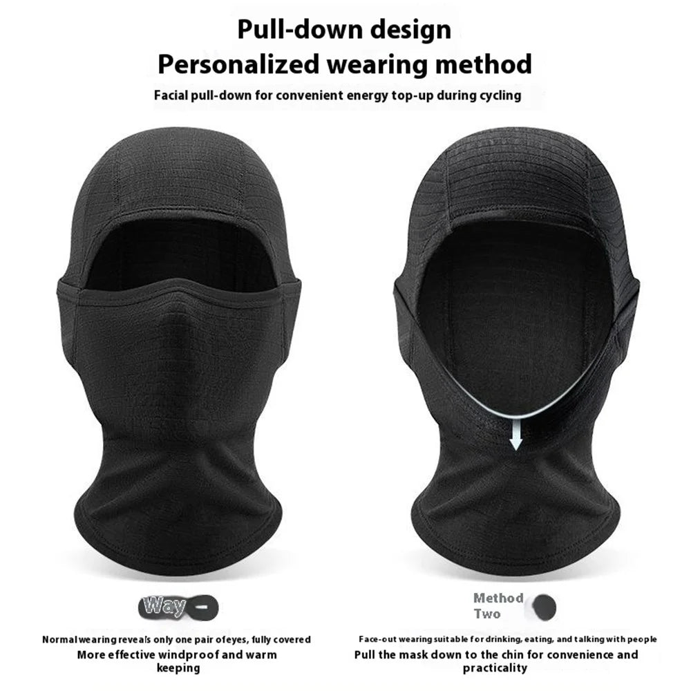 QUNATURE 13230022 014-YPP101 Winter Ski Mask Balaclava Fleece Cycling Motorcycle Riding Full Face Cover Neck Warmer - Black / M - 5