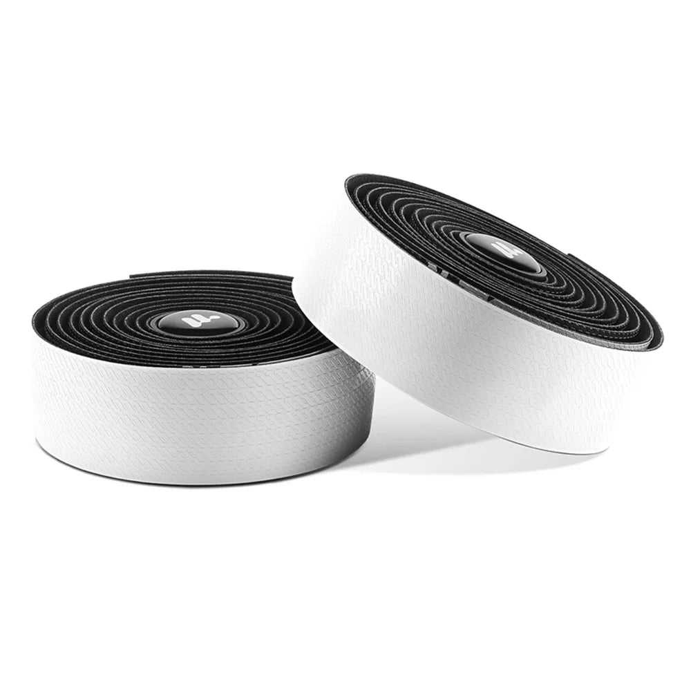 WEST BIKING YP0804093 1 Pair Bicycle Handlebar Tape Gradient PU + EVA Anti Slip Shock Absorbing Bike Grip Straps - Black White Gradient - 2