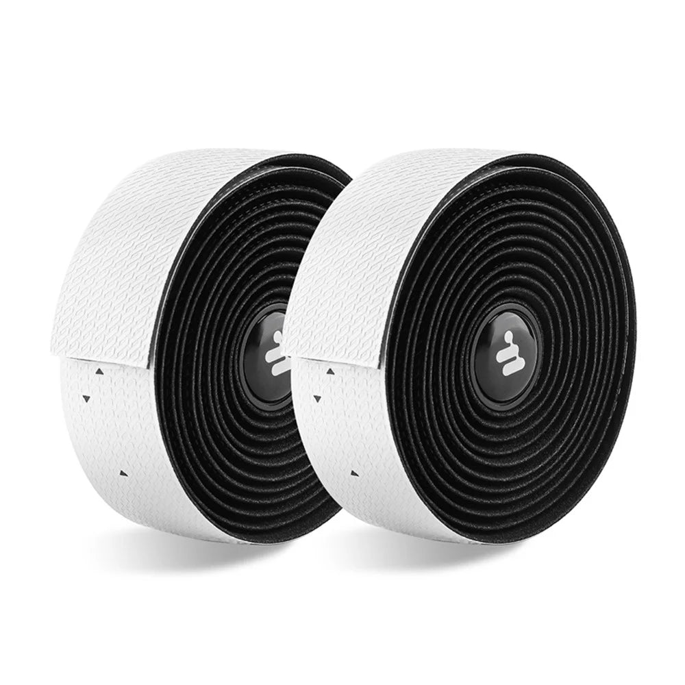 WEST BIKING YP0804093 1 Pair Bicycle Handlebar Tape Gradient PU + EVA Anti Slip Shock Absorbing Bike Grip Straps - Black White Gradient - 3