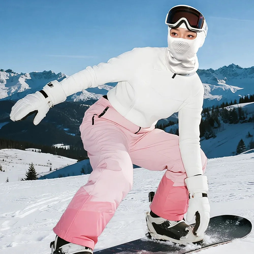 DTJ67 Outdoor Winter Ski Face Mask Neck Protection Windproof Balaclava Hat for Motorcycle Riding - White - 4
