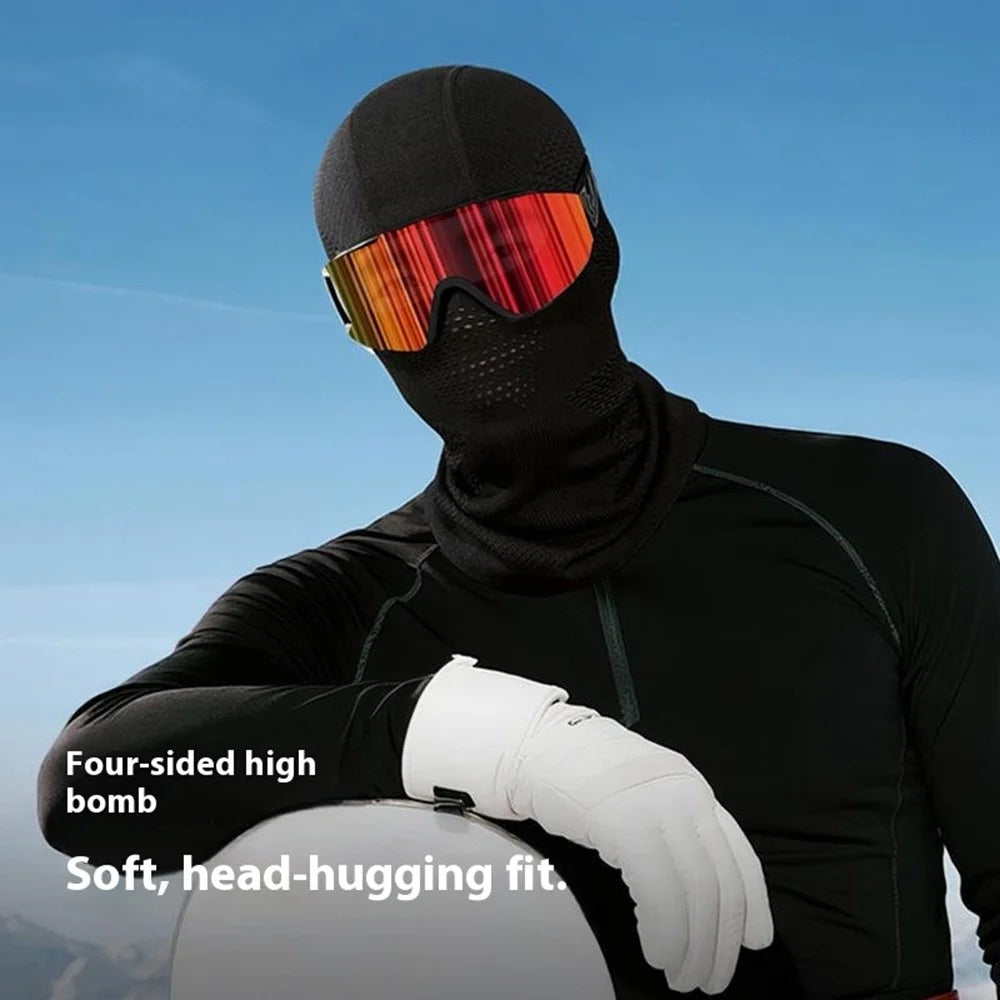 DTJ67 Outdoor Winter Ski Face Mask Neck Protection Windproof Balaclava Hat for Motorcycle Riding - White - 6