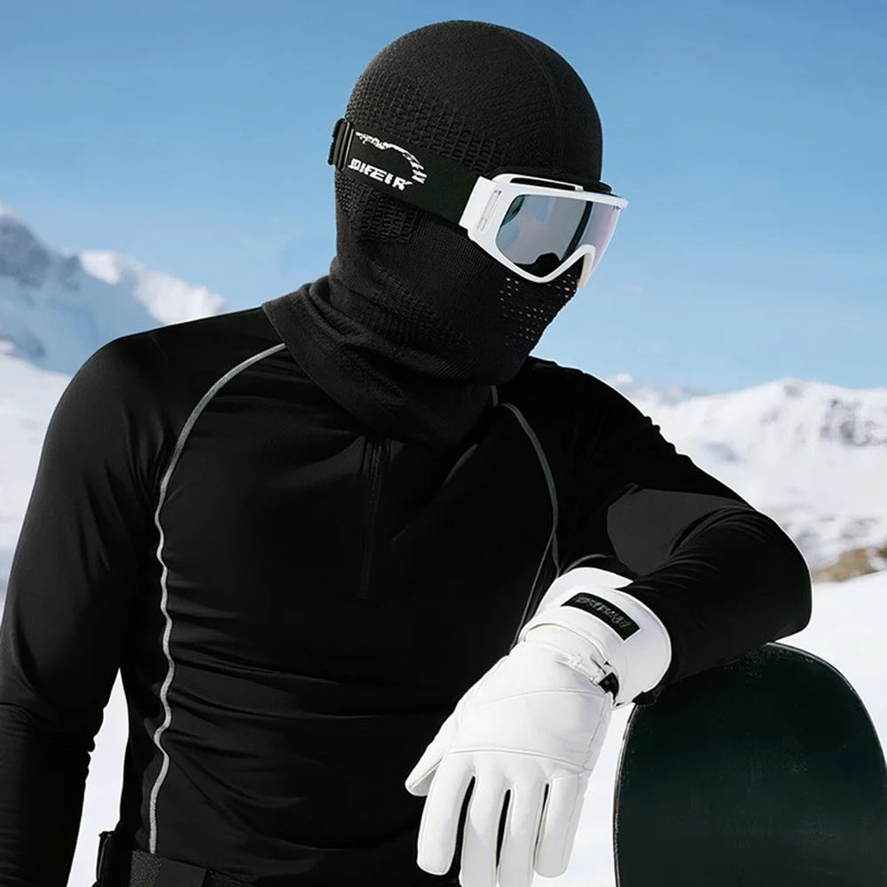 DTJ67 Outdoor Winter Ski Face Mask Neck Protection Windproof Balaclava Hat for Motorcycle Riding - White - 7