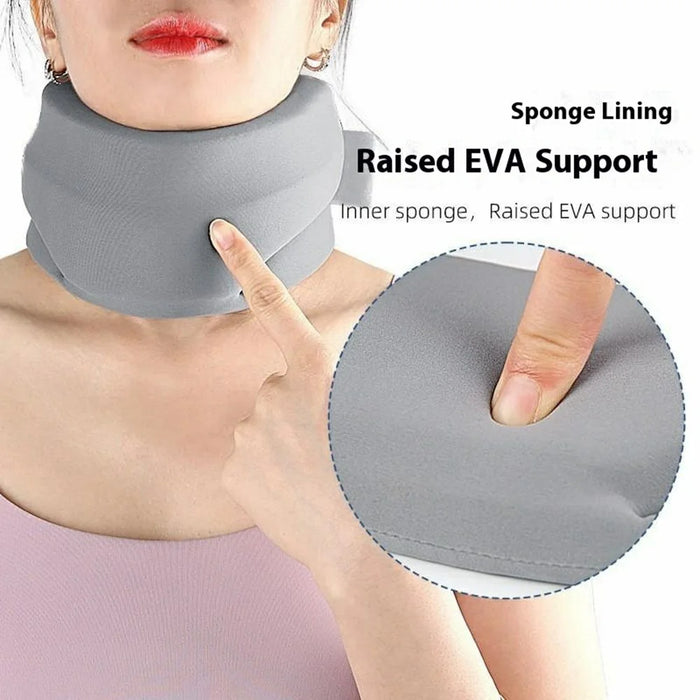 Neck Support Brace Cervical Collar Foam Cushion Lightweight Comfortable for Travel / Home - Grey - 4