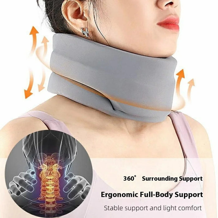 Neck Support Brace Cervical Collar Foam Cushion Lightweight Comfortable for Travel / Home - Grey - 6