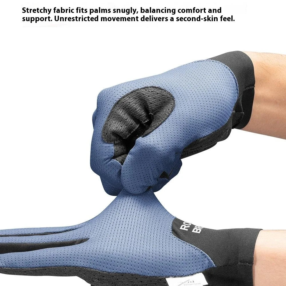 ROCKBROS Cycling Gloves Shock Absorbing Touchscreen Mittens for Road Mountain Bike, 16310011 S403-1 16310011001 - Black S - 2