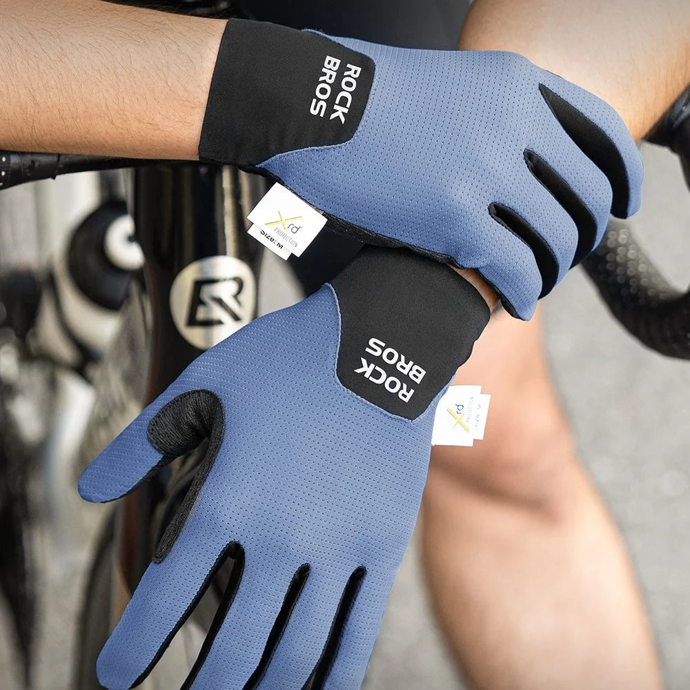 ROCKBROS Cycling Gloves Shock Absorbing Touchscreen Mittens for Road Mountain Bike, 16310011 S403-1 16310011001 - Black S - 5