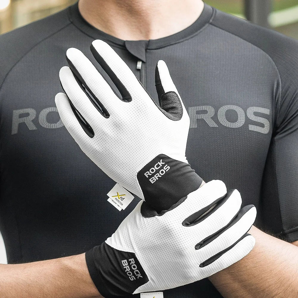ROCKBROS Cycling Gloves Shock Absorbing Touchscreen Mittens for Road Mountain Bike, 16310011 S403-1 16310011001 - Black S - 6