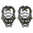 QUNATURE 22 Stainless Steel Teeth Ice Cleats for Shoes Cold Resistant Snow Traction Grips with Anti-Slip Hinge - S Size  /  Black Green - 1