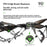 QUNATURE 22 Stainless Steel Teeth Ice Cleats for Shoes Cold Resistant Snow Traction Grips with Anti-Slip Hinge - S Size  /  Black Green - 4