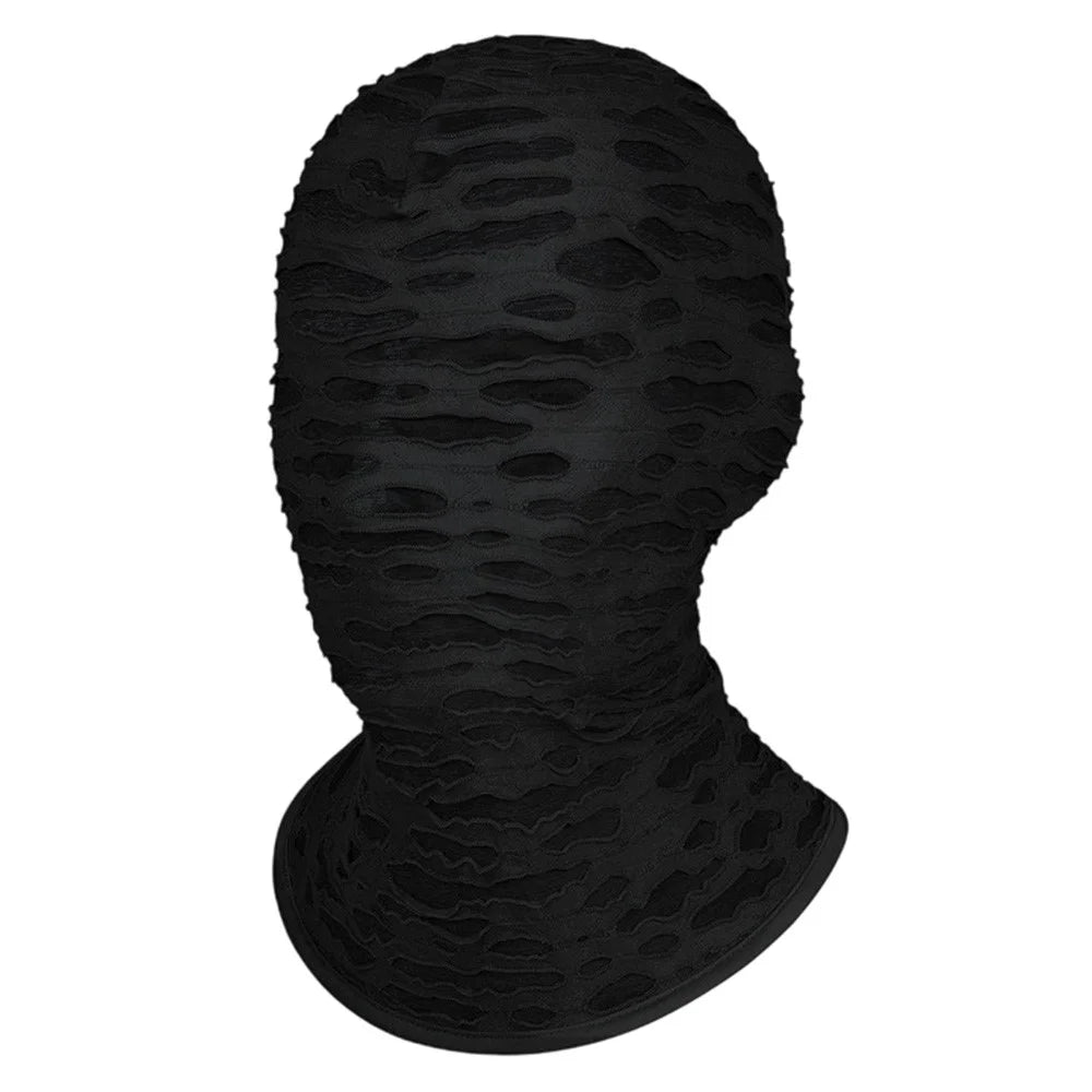 Halloween Mask Full Face Costume Breathable Mesh Head Cover for Party  /  Cosplay - Black - 1