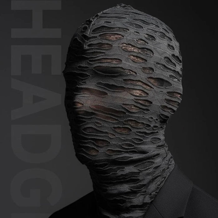 Halloween Mask Full Face Costume Breathable Mesh Head Cover for Party  /  Cosplay - Black - 4