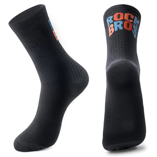 ROCKBROS 1 Pair Cycling Socks Mountain Bike Socks Breathable Antibacterial Sweat Wicking Mid Calf for Outdoor Sports - Black / S / 35-38 - 1