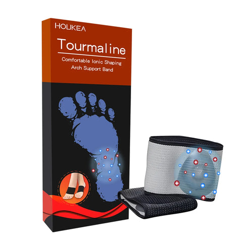 HOUKEA Tourmaline Orthopedic Arch Support Band Plantar Fasciitis Heel Pain Relief Foot Care - 1 Pair - 1