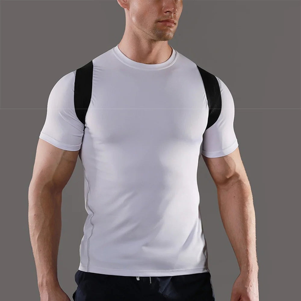 VBOSI 3202V Posture Corrector Back Brace Adjustable Magic Tape Invisible X-Cross Support for Men Women - Black M - 6
