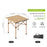 QUNATURE Folding Roll Table Portable Camping Picnic Table with Carry Bag for Outdoor Hiking - Beech Wood Color - 2