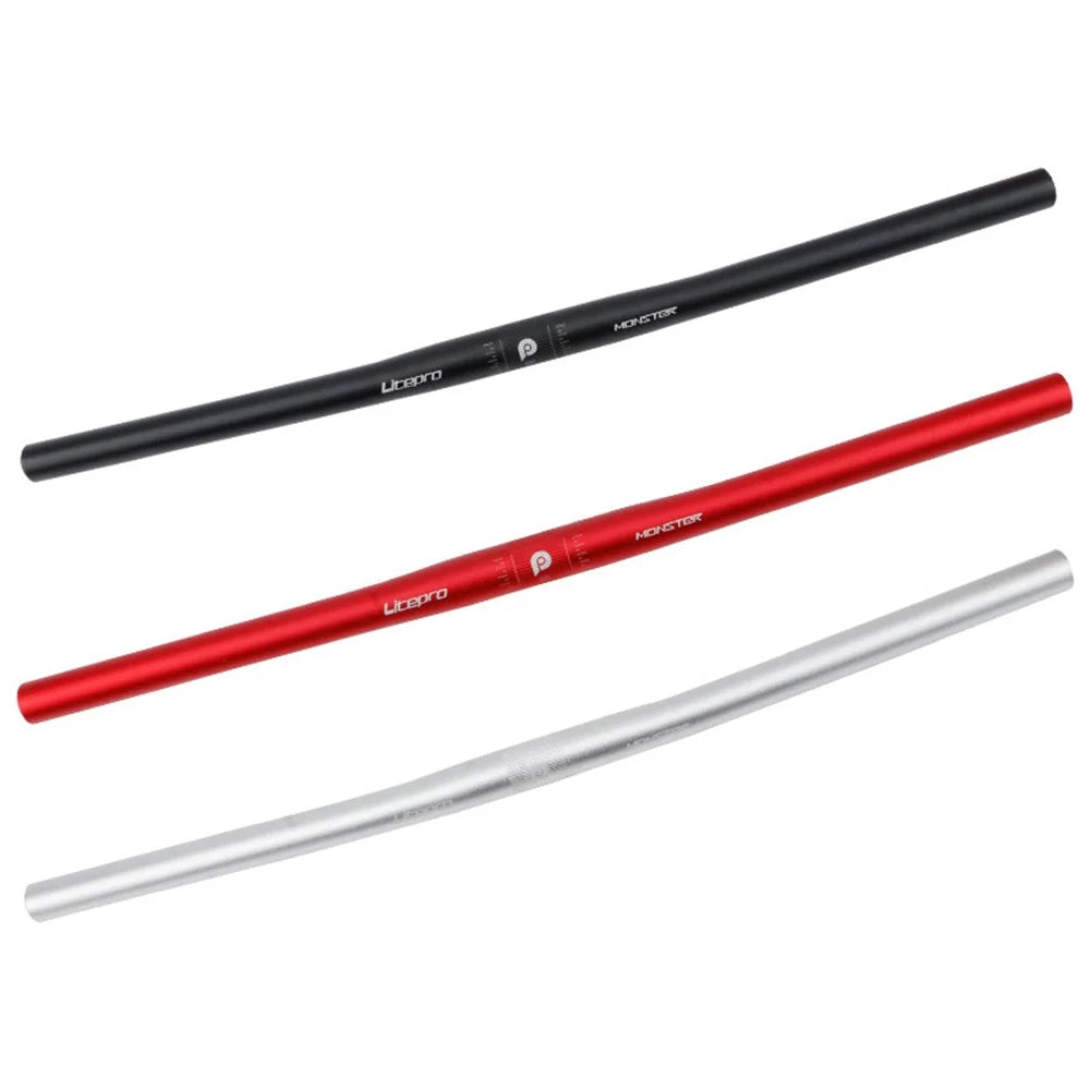 LITEPRO Monster 25.4x580mm Aluminum Alloy Bike Bicycle Ultra-light Straight Handlebar - Black - 7